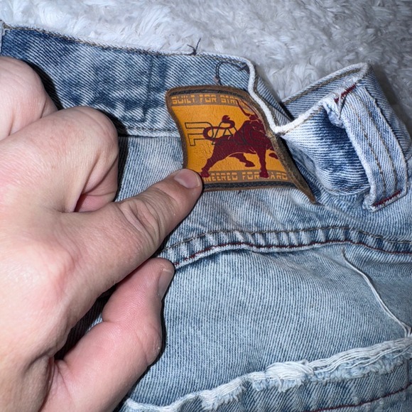 PACO JEANS Mens 36W 32L Light Wash Bleach Distressed Denim jnco pipes silvertab - Picture 7 of 7